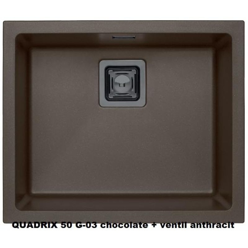 Alveus Quadrix 50 Monarch Chocolate - Doplnky bronz - Granitový kuchynský drez