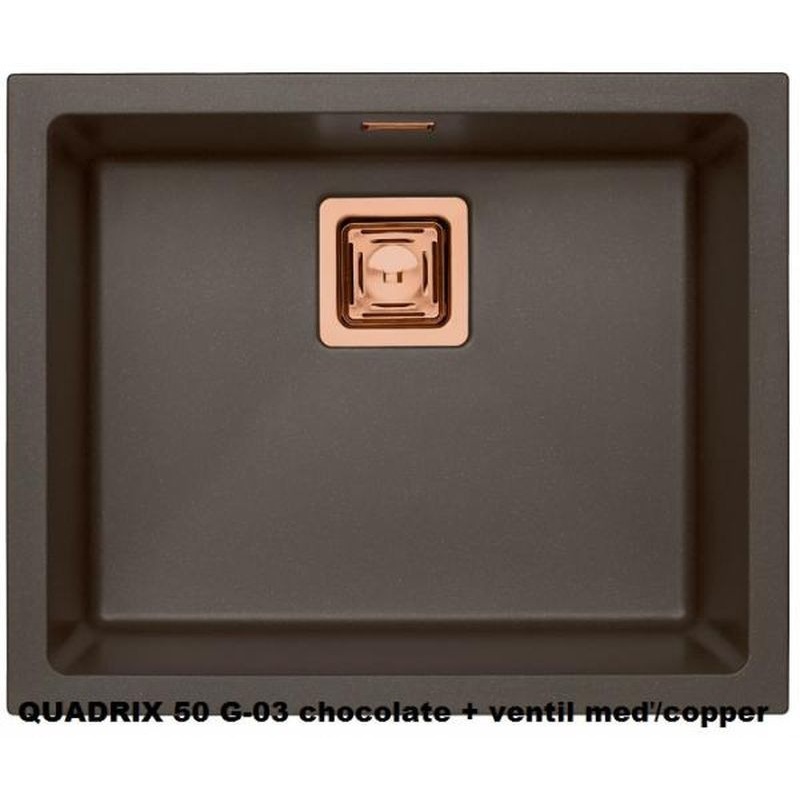 Alveus Quadrix 50 Monarch Chocolate - Doplnky bronz - Granitový kuchynský drez