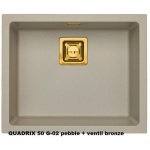 Alveus Quadrix 50 Monarch Pebble - Doplnky bronz - Granitový kuchynský drez