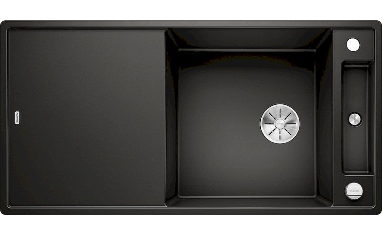 Blanco Axia III XL 6 S - s posuvnou sklenenou doskou - Biely - Granitový kuchynský drez