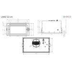 Elica Lane IX/A/52 - Zabudovateľný digestor 52 cm - Nákres